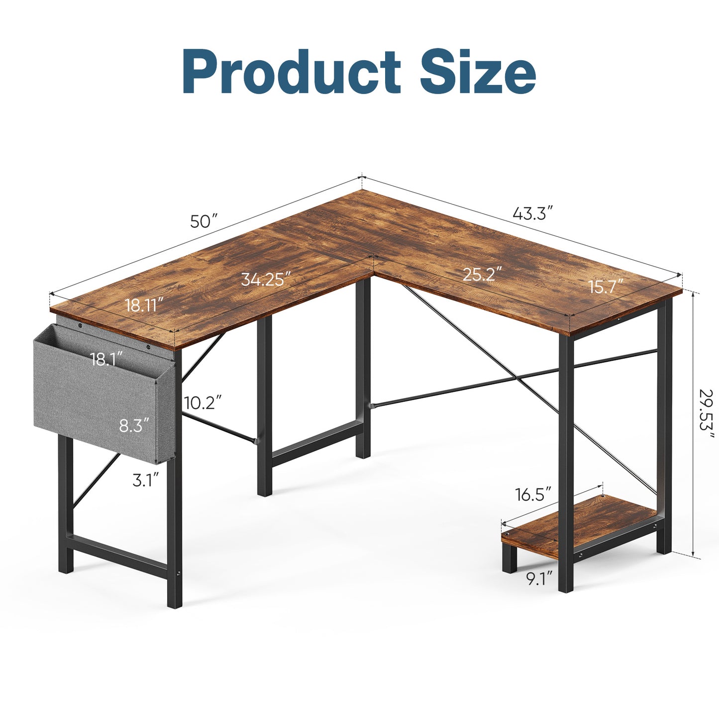 L-shaped Computer Desk