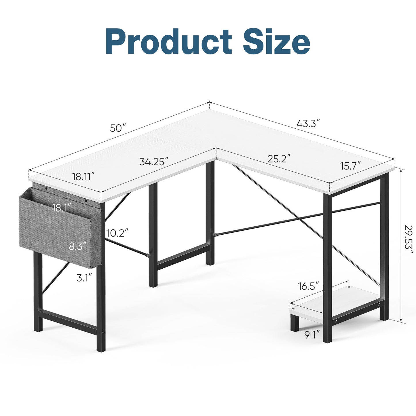 L-shaped Computer Desk