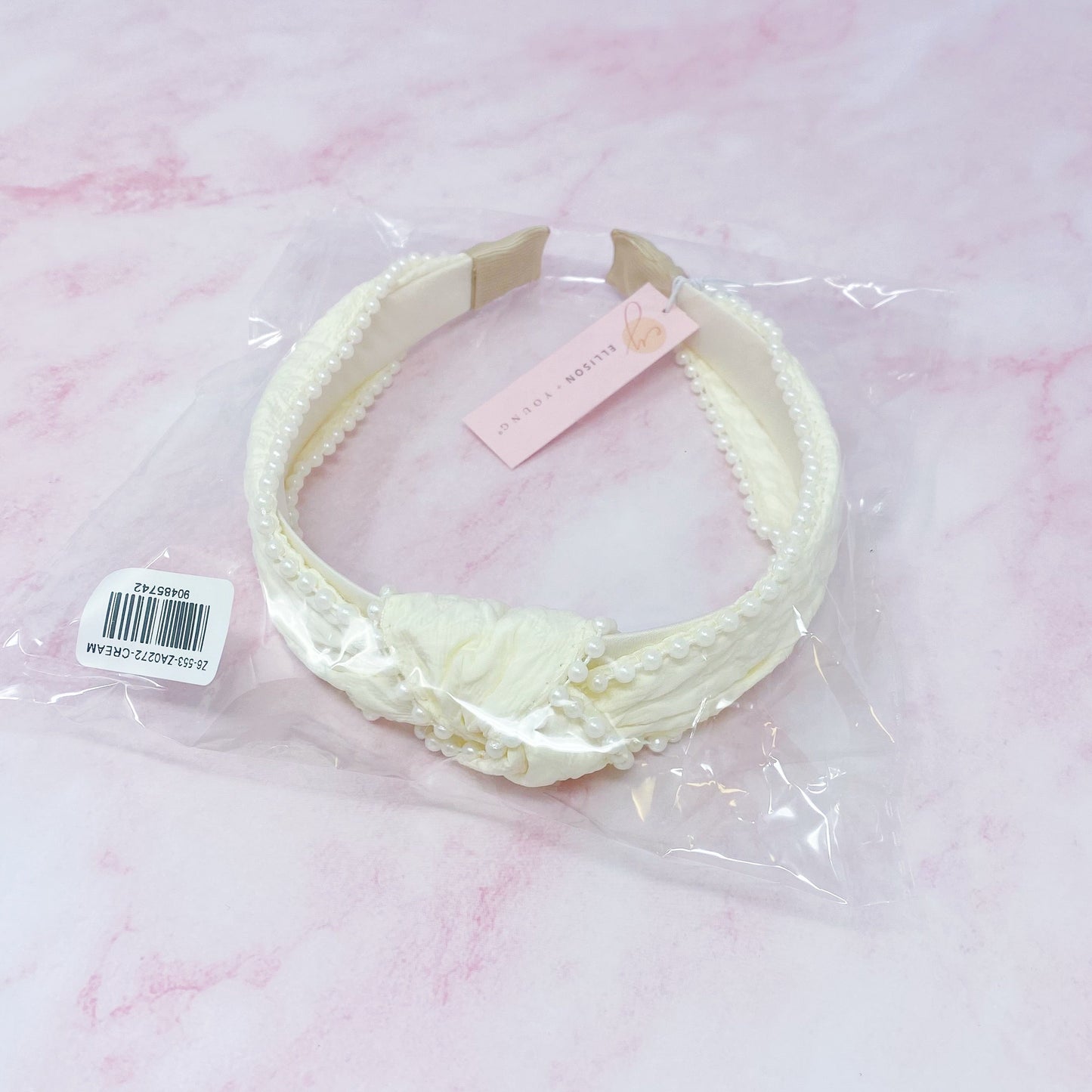 Elegant Knot Pearl Embellished Headband