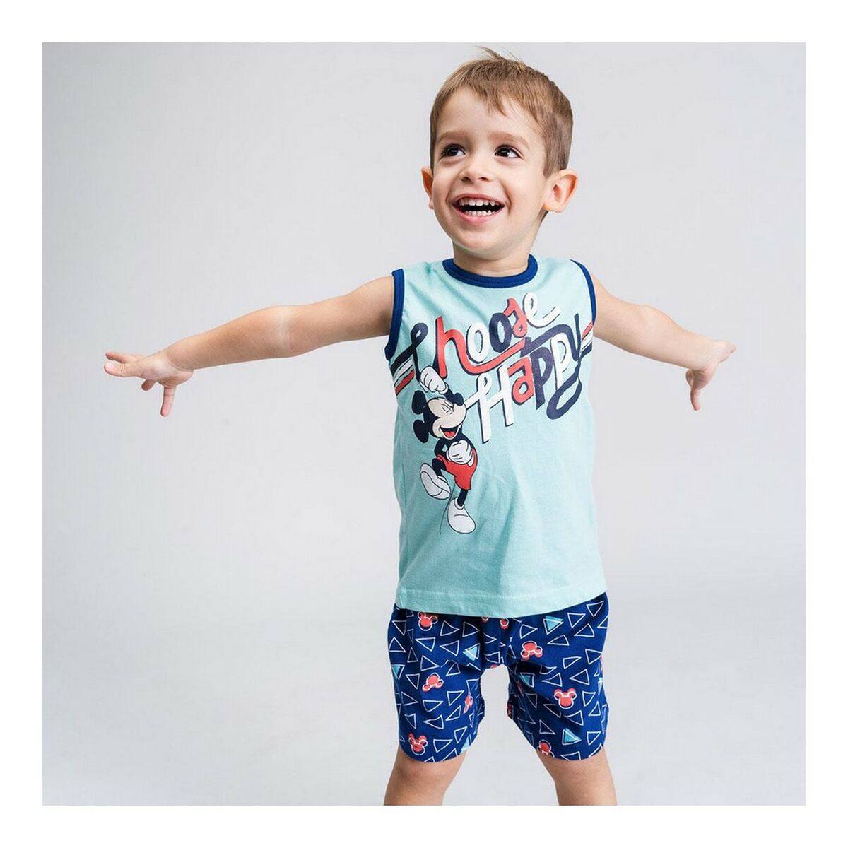 Summer Pyjama Mickey Mouse Baby Blue