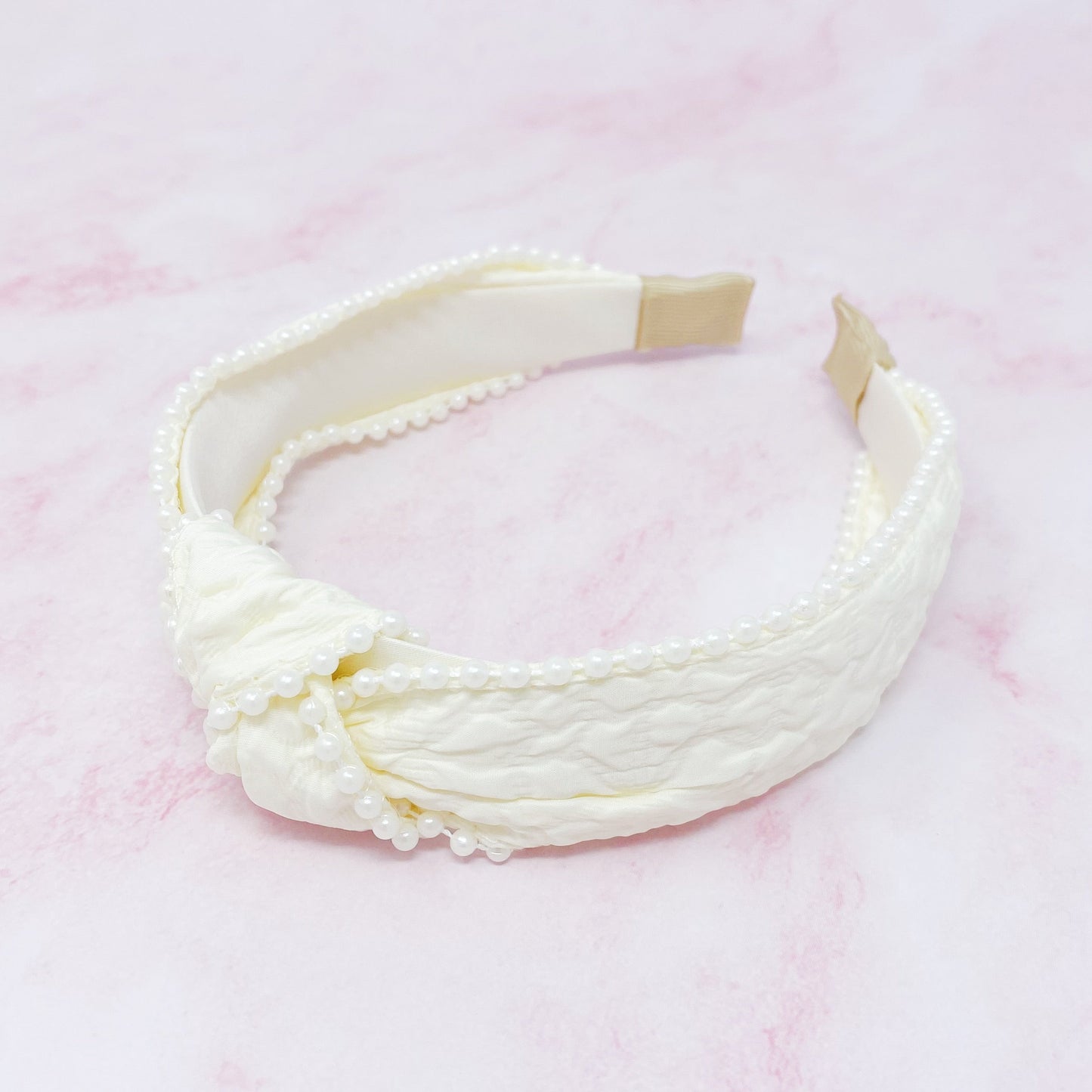 Elegant Knot Pearl Embellished Headband