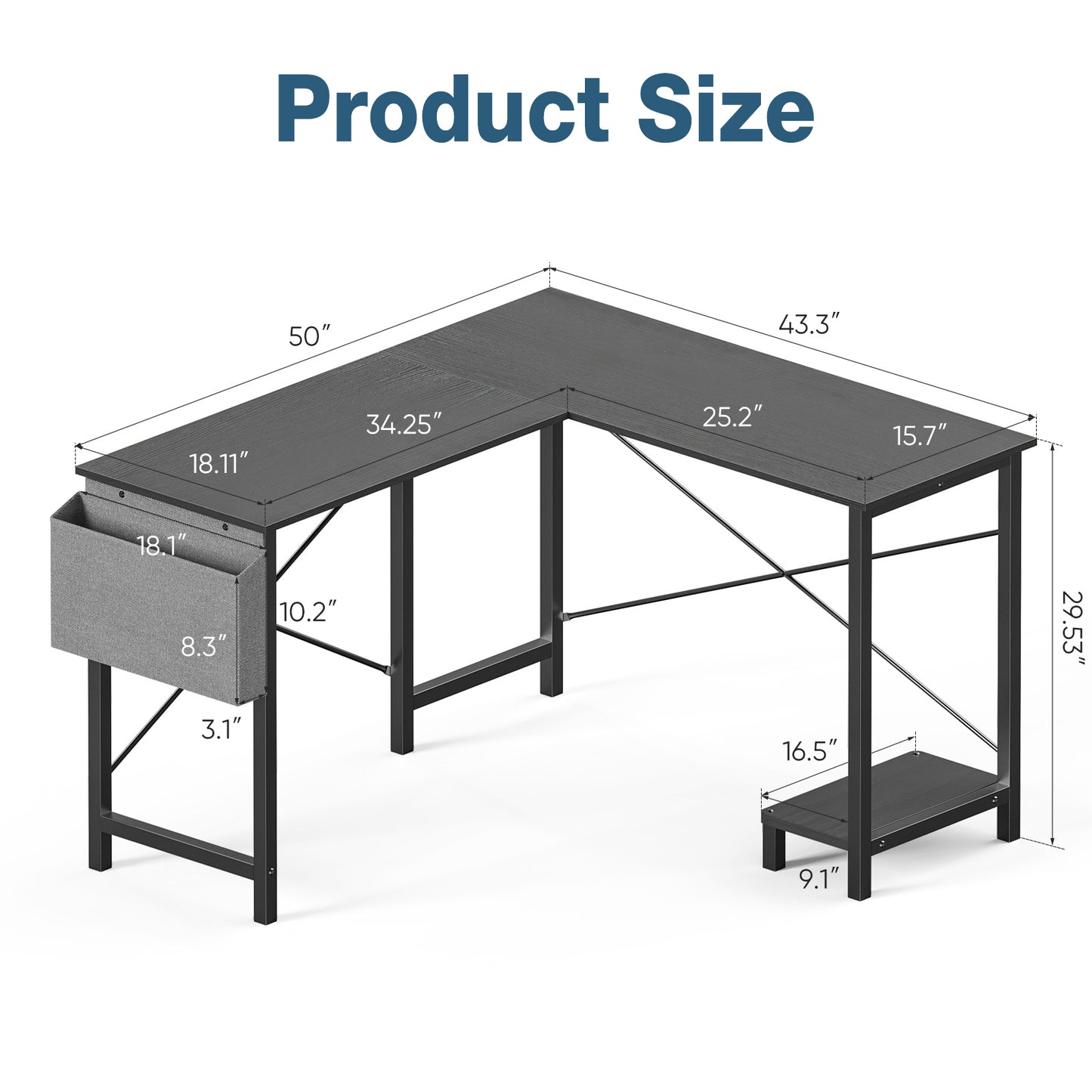 L-shaped Computer Desk