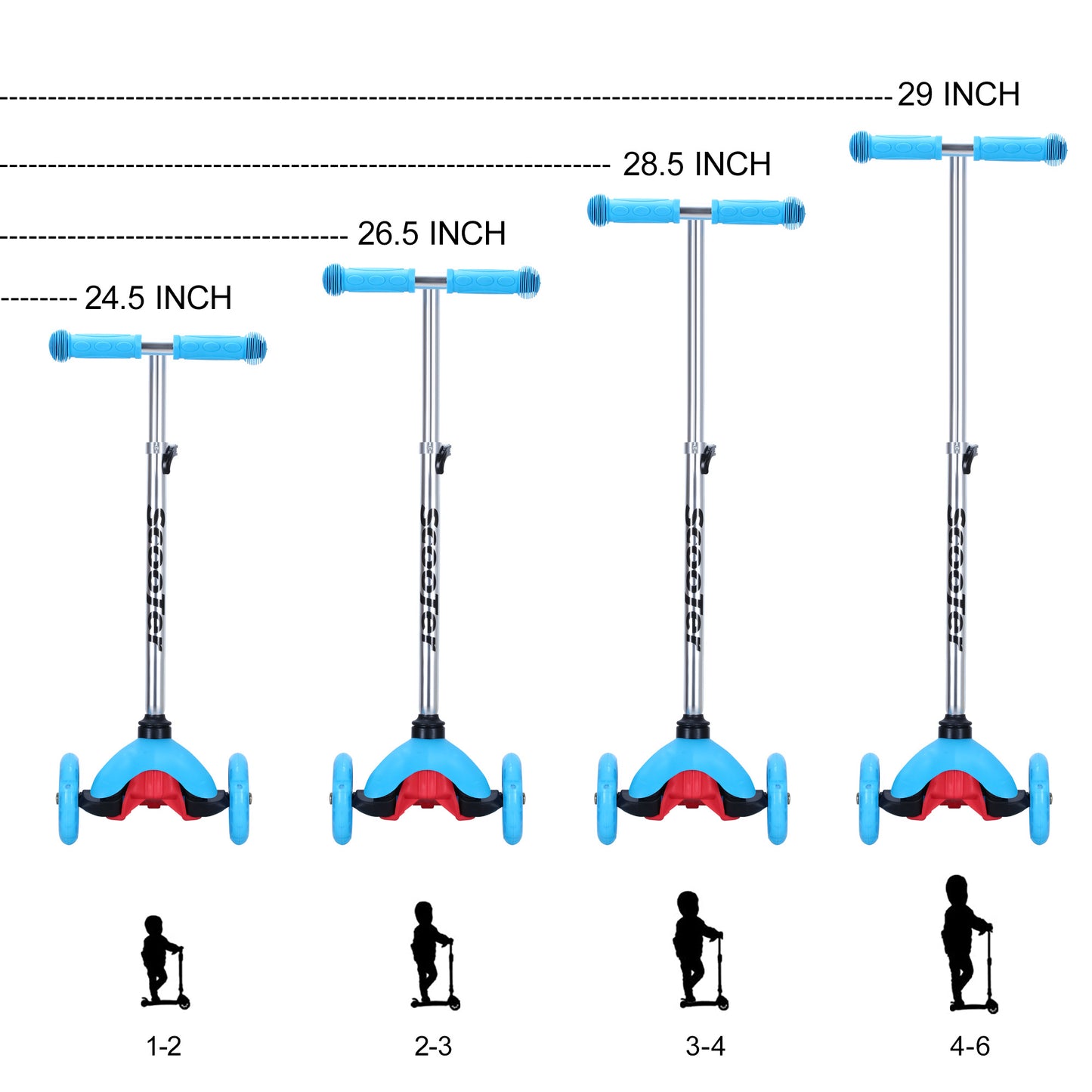 SimpleLux Kids Scooter - 4 Adjustable Heights For Ages 3 And Up Unavailable Platforms- Amazon