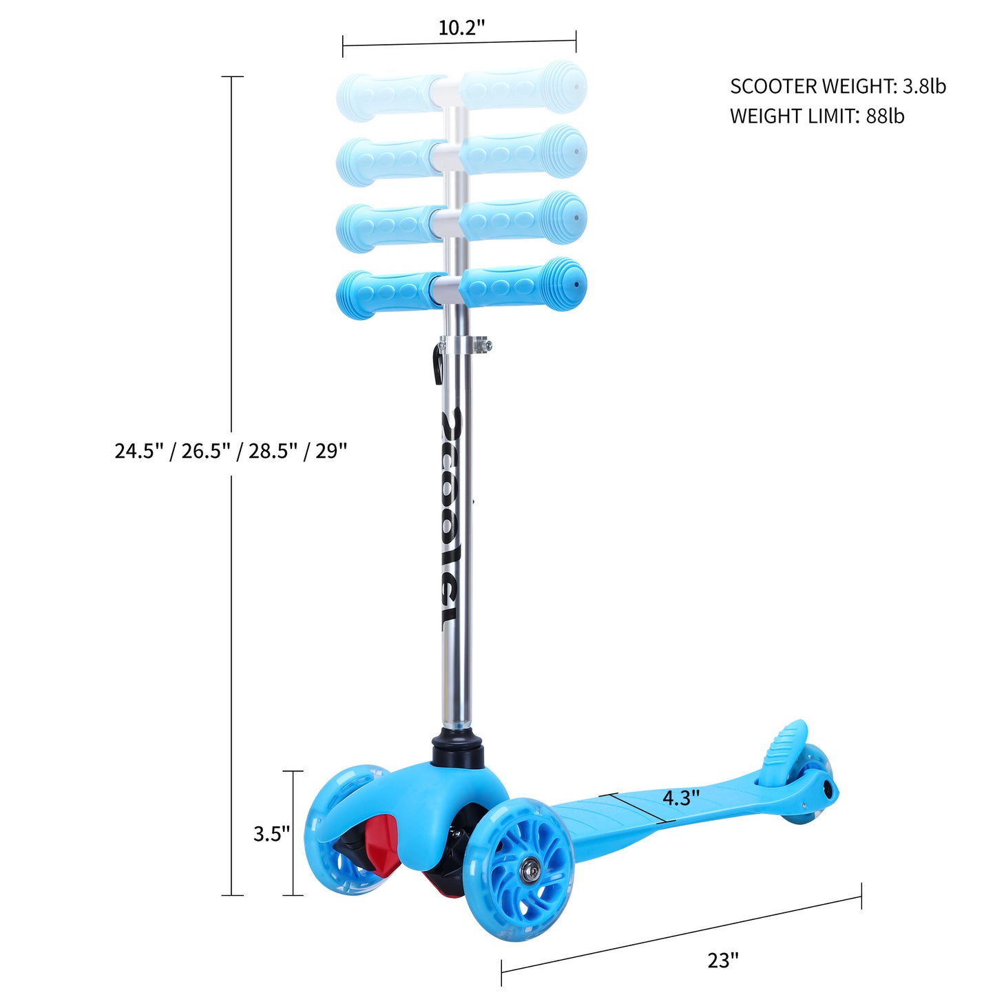 SimpleLux Kids Scooter - 4 Adjustable Heights For Ages 3 And Up Unavailable Platforms- Amazon